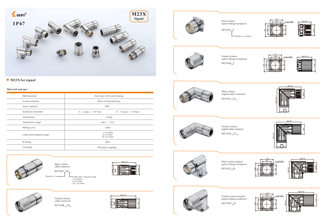 WEIPU M23X Series for Signal